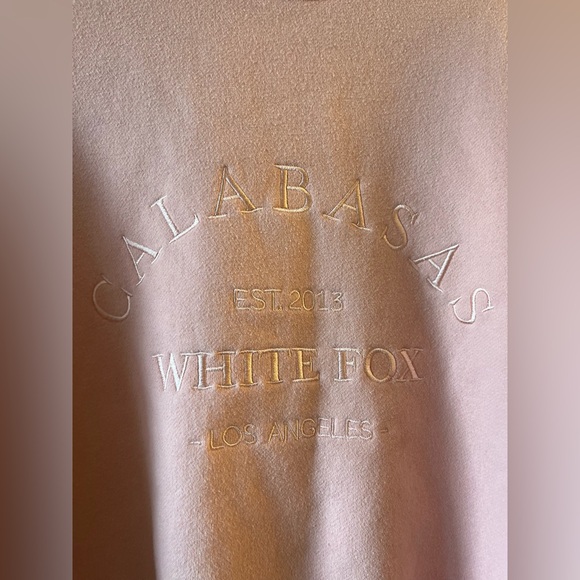 White Fox Calabasas Pink Crewneck Sweater - Picture 10 of 10